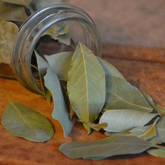 Dried bay leaves can be stored for a long time