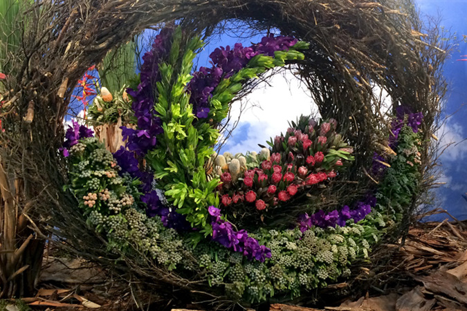 SMCT picked up a Gold Medal for their swirling floral display