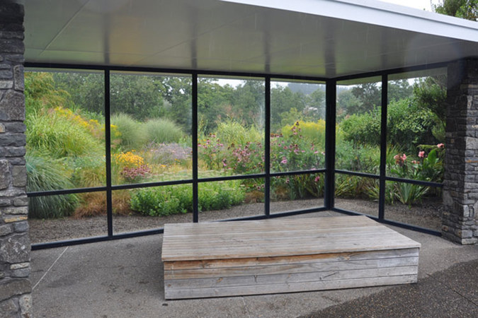 Lovely background planting in the Modernist Garden