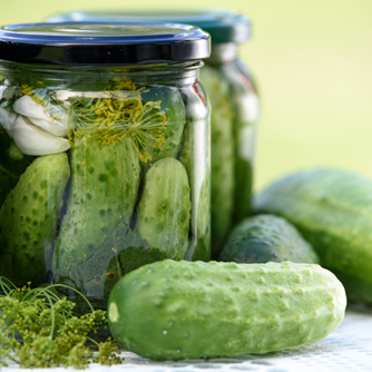Pickled cucumbers are better known as gherkins